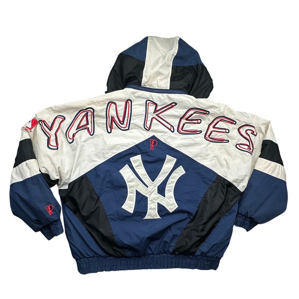 Vintage 90s New York Yankees Pro Player Daniel Young Puffer Jacket Mens XL MLB